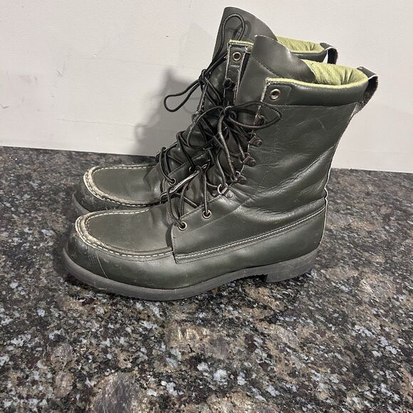 Vintage Red Wing Irish Setter Boots Mens 10.5 D Green Leather Rare 60s Work Wear main image 5